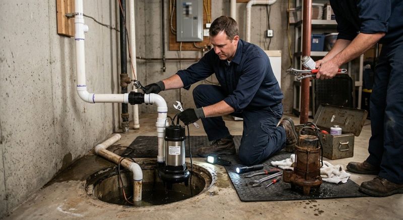 Sump Pump Relocation in West Des Moines, IA